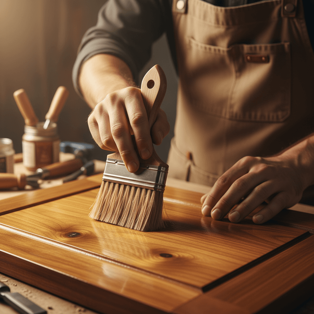 Expert wood finishing and staining process