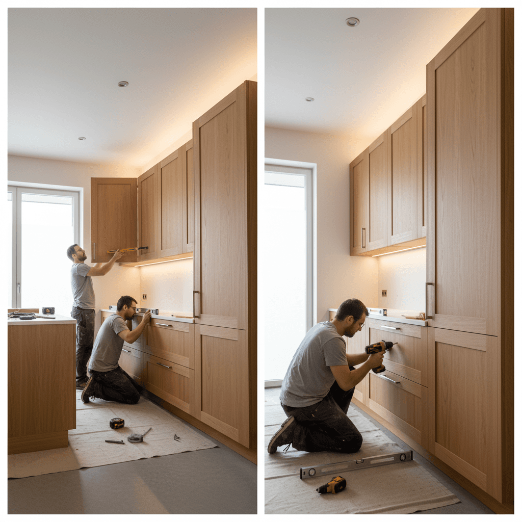 Professional cabinet installation in Woodland Park kitchen