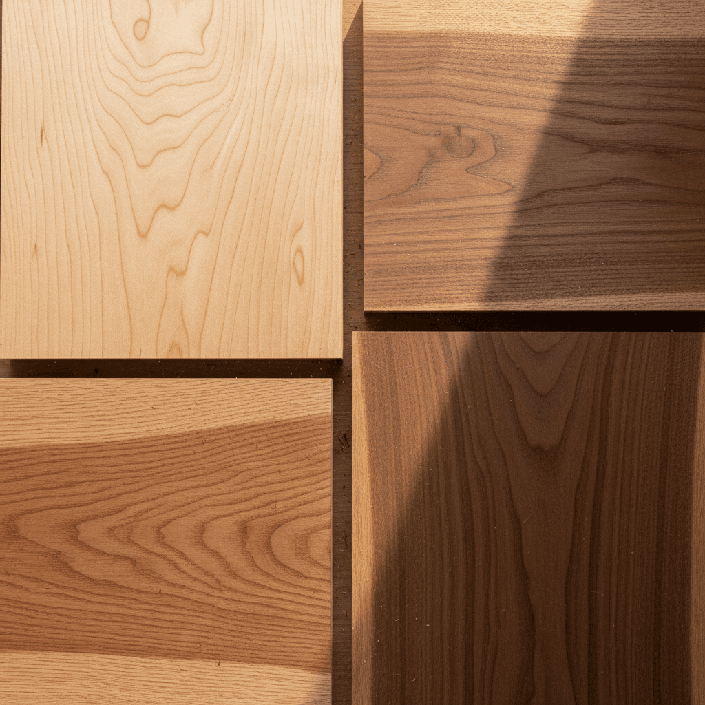 Finished wood surfaces showing quality and material selection